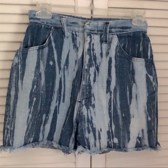 Vintage 89s Unbranded Bohemian Tie Dye Mom Jeans Shorts 26W